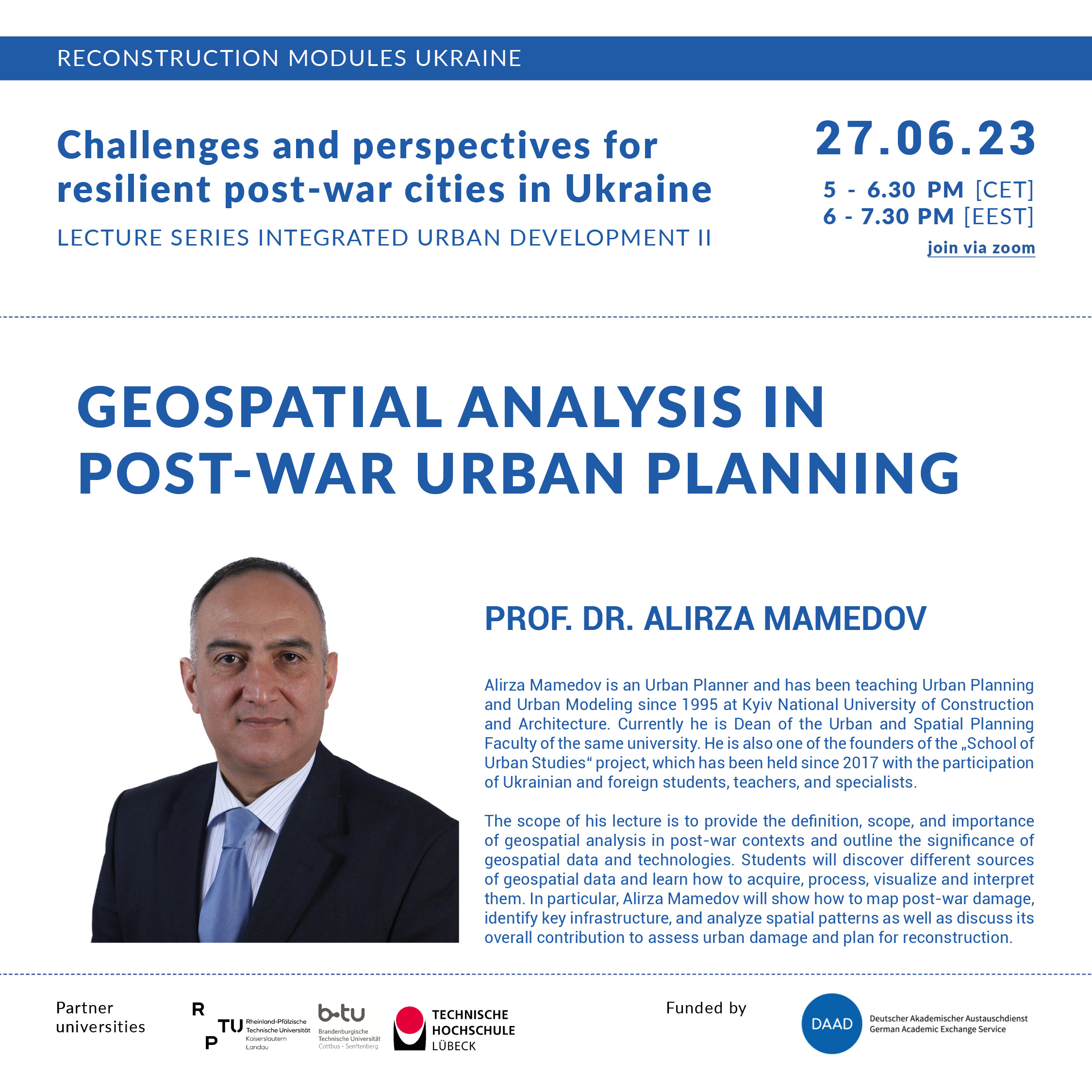 You are currently viewing Online Lecture | June 27 | Geospatial Analysis in Post-War Urban Planning