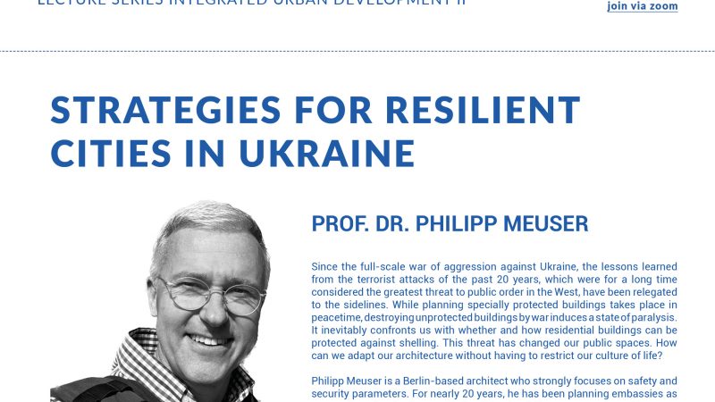 Online Lecture | July 11 | Strategies for Resilient Cities in Ukraine