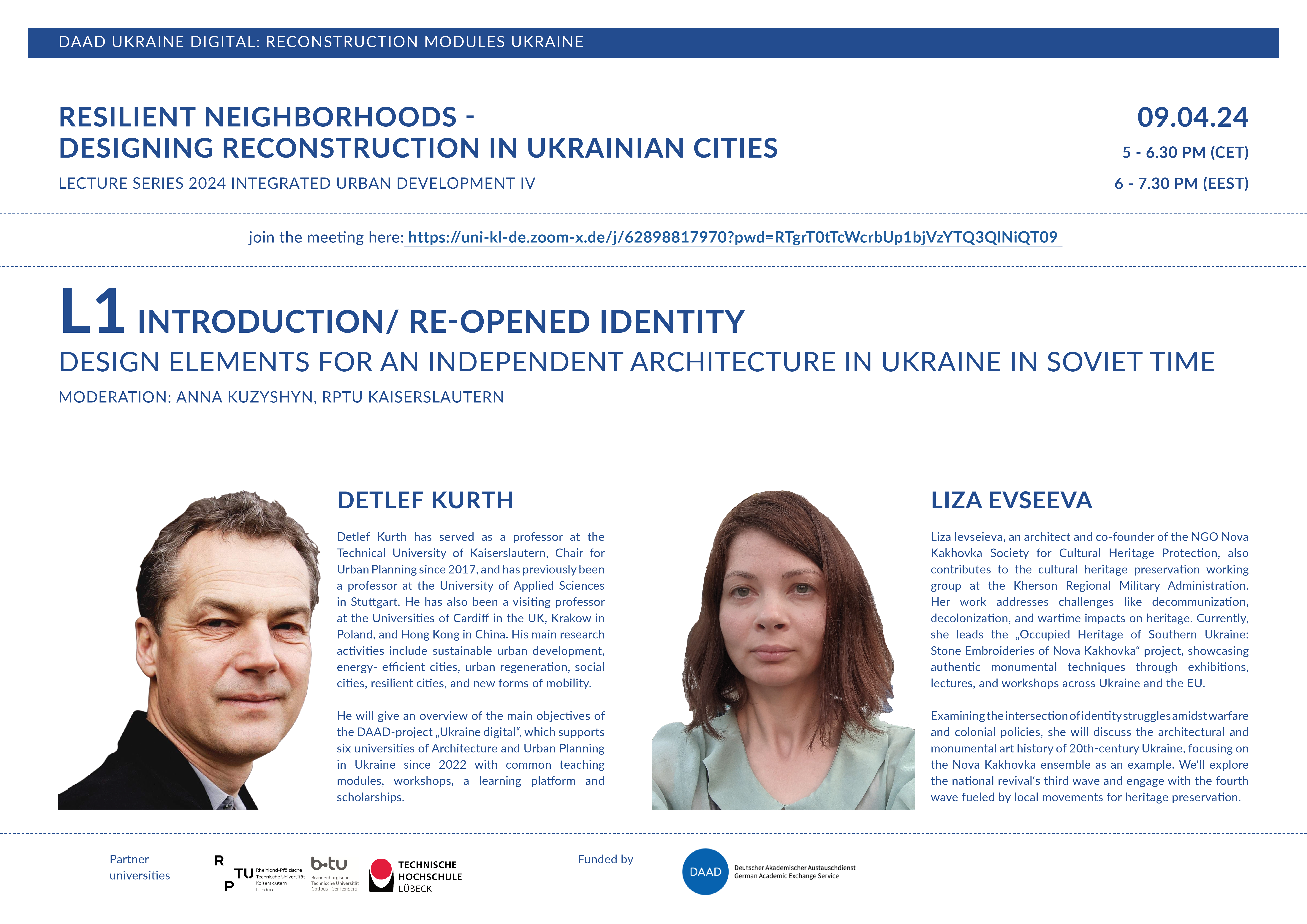 You are currently viewing Online Lecture | April 9 | Introduction/ Re-Opened Identity – Design Elements for an independent Architecture in Ukraine in Soviet Time