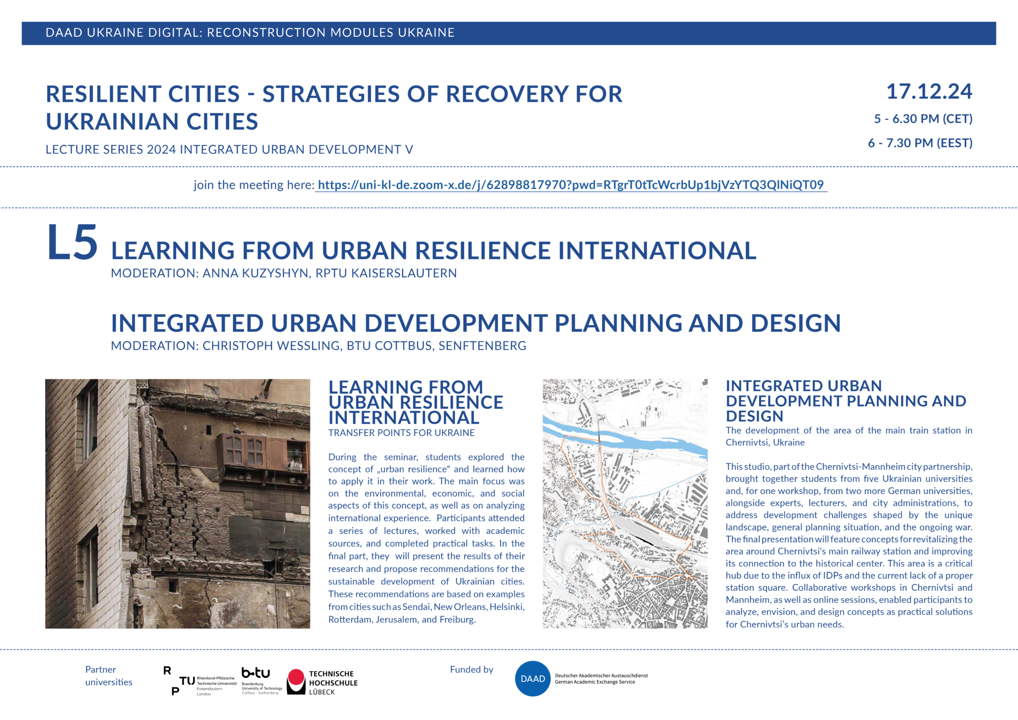 Online Lecture | December 17 | Learning from Urban Resilience ...